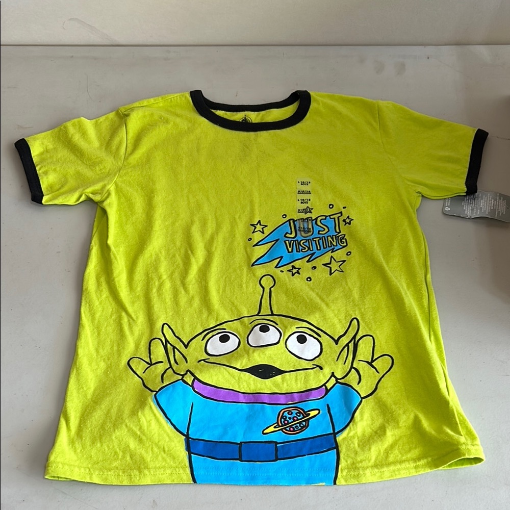 Disney TOY STORY - Kids Alien Graphic T-Shirt - Neon Green size Large